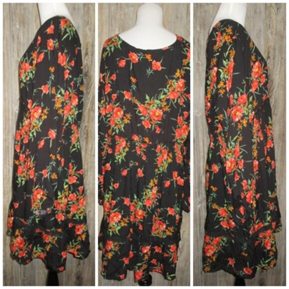 Suzanne Betro NWT Floral Dress Womens Plus Size 1x CottageCore BoHo Peasant Fall - Picture 2 of 14